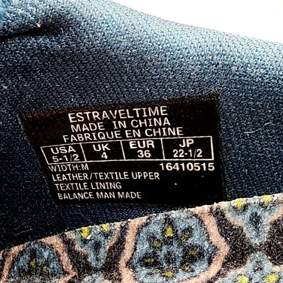 Easy Spirit Traveltime Mule Comfort Shoes Turquoise Leather Fabric - Picture 8 of 9